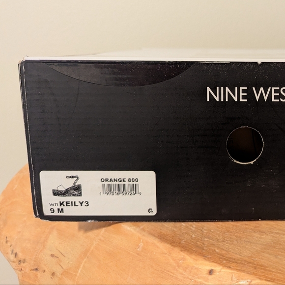 Nine West Keily Orange Espadrille Wedge Sandals - NWB! - Picture 2 of 14
